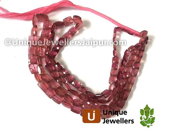 Rubellite Faceted Chicklet Beads